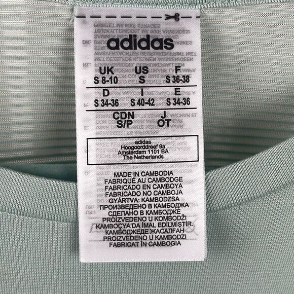 Adidas Split Sleeve Semi-Sheer Back T-Shirt sz S - Picture 8 of 9